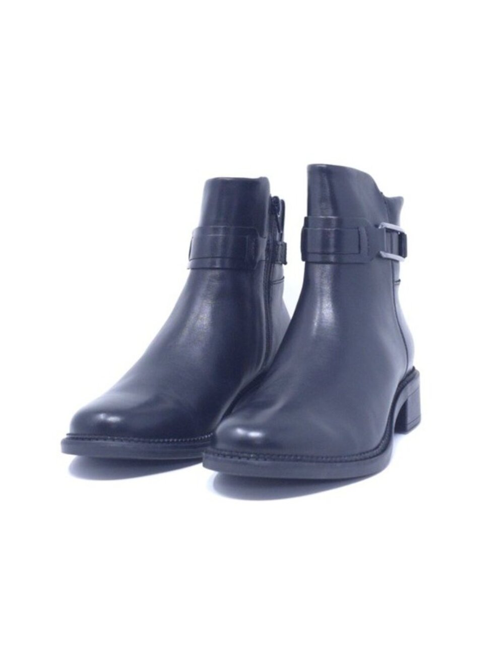 Clarks Collection Maye Bella Ankle Boot, Black Leather, 7.5 Medium US